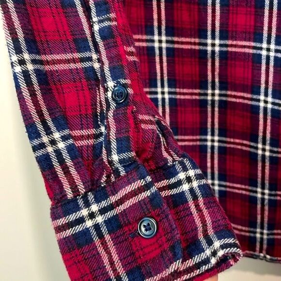 Woolrich- 100% Cotton Plaid Flannel Full Button Down Long Sleeve- Size L - Picture 5 of 6